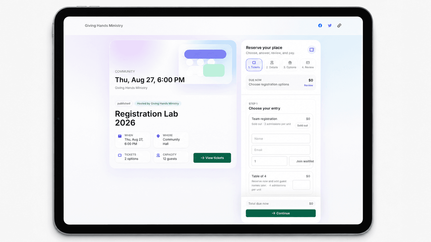 Registration-First Events Workflows